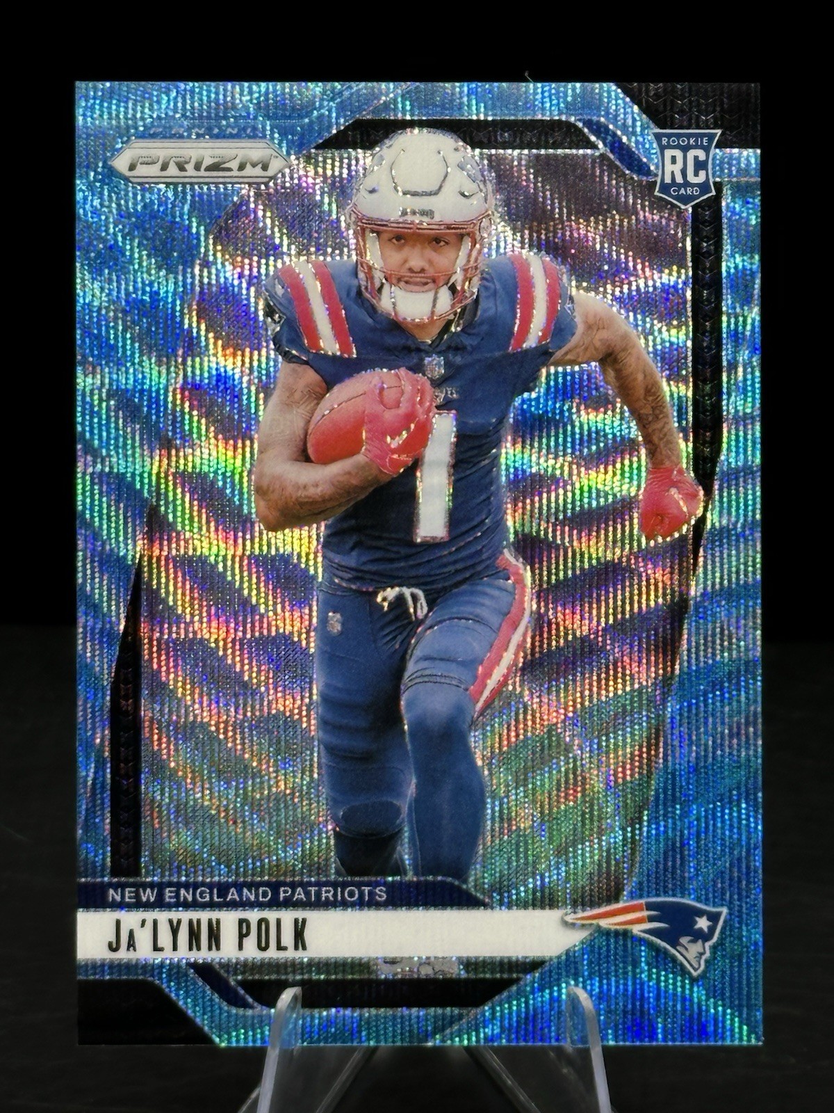 2024 Panini Prizm - Rookies Ja'Lynn Polk #339 Blue Wave Prizm /230 (RC)