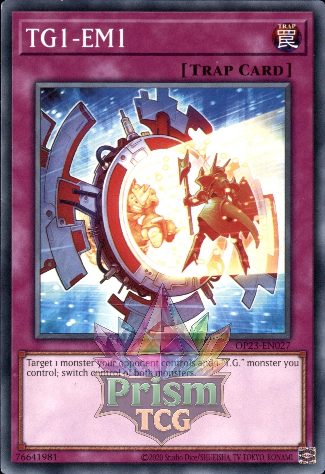 TG1-EM1 OP23-EN027 Yugioh Rare Trading Card