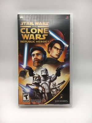 PSP 2009 - Star Wars: The Clone Wars Republic Heroes w/ Box & Manual (Works)