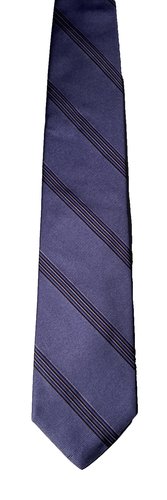 Robert Talbott Repp Tie Mens Purple Striped Silk Hand Sewn USA Granger Owings - Picture 9 of 10