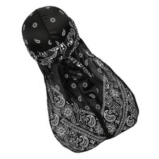 Black Polyester Pirate Hat Wrap Turban for Men Lightweight and Durable