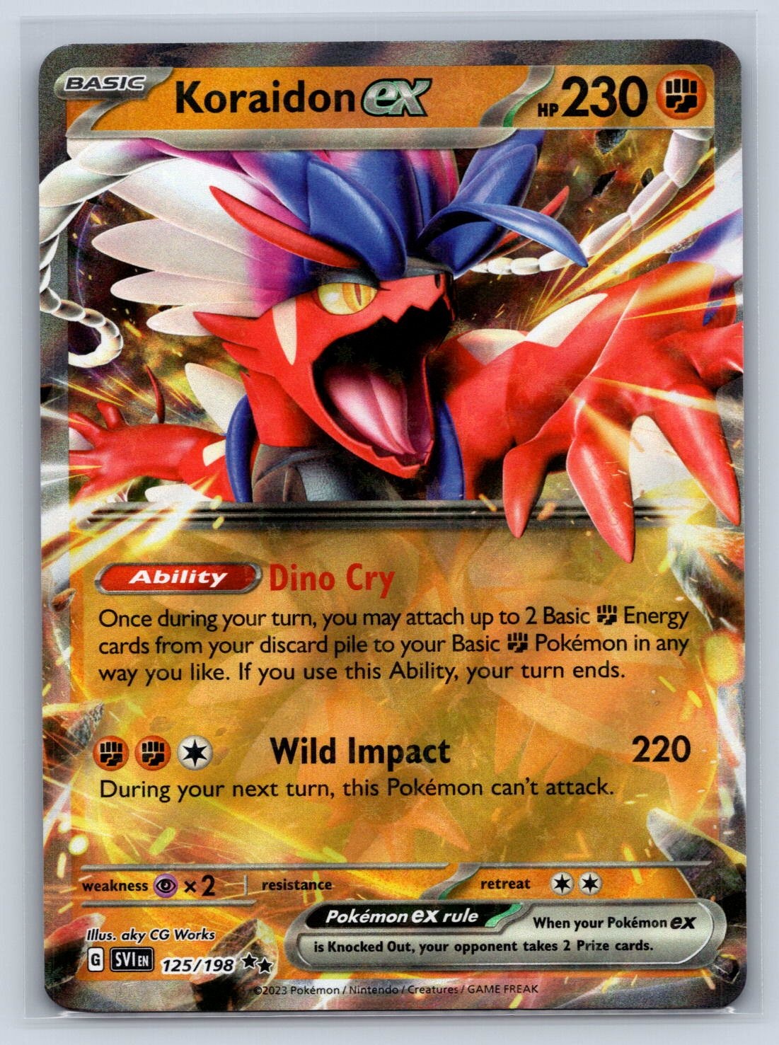 Koraidon ex 125/198 Holo SV01: Scarlet & Violet Base Set NM Pokemon TCG Card