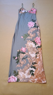 Abingoo Spaghetti Strap Floral Slip Maxi Dress  Size Small