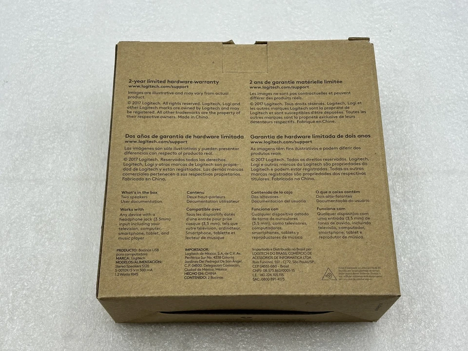 NEW Logitech S120 4.4 Watt - 2.0 Stereo Speakers Black (880-000403) For PC & Mac - Image 4 of 4