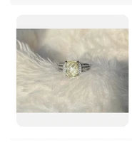 David Yurman Sterling Silver Wheaton Petite Lemon Citrine & Diamond Ring Size 7