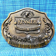 Kessler American Whiskey Promo Belt Buckle Vintage 1993 Limited Edition .XTT181