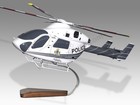 MD 900 MD900 Luxembourg Police Solid Mahogany Wood Handmade Helicopter New Model