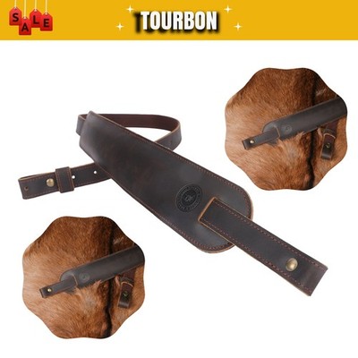 TOURBON Leder-Gewehrriemen Flinten-Gewehrgurt,gepolstert Shotgun Rifle Sling