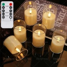 6PCS Flickering Flameless Tea Lights LED Candles with Timer Remote Control PARTY