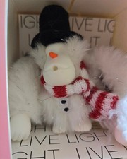 Kipling Snowman monkey keychain