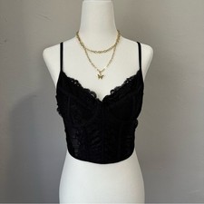 Elegant Black Lace corset Size M