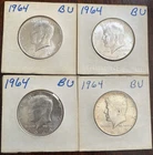 1964 Kennedy Half Dollar Silver Business Strike Coin;This Auction Is For 4 Coins