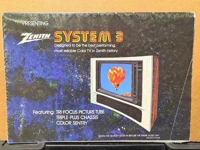 Vtg Zenith Brochure 1978 System 3 Color TV Catalog