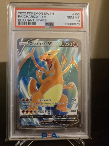 New ListingPokémon Charizard V Full Art 153/172 Swsh09: Brilliant Stars Holo PSA 10