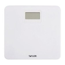 TAYLOR PRECISION PRODUCTS 5274509 Digital Plastic Bath Scale, White, 330-Lb.