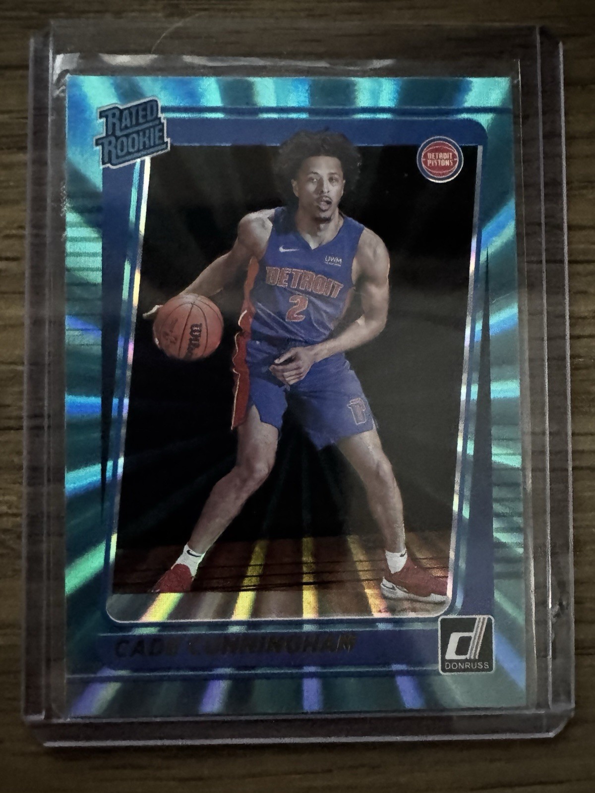 2021-22 Panini Donruss - Rated Rookie Cade Cunningham #211 Holo Teal Laser (RC)