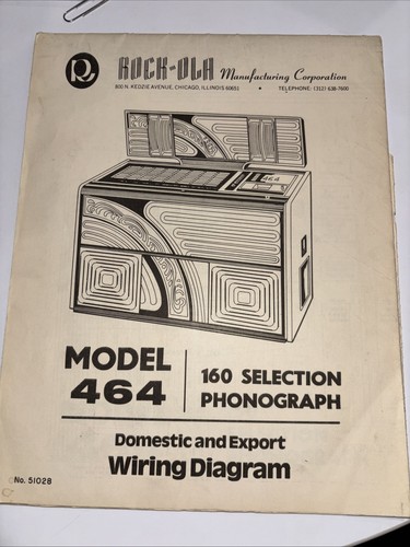 Rockola Model 464 Jukebox 160 Selection Phonograph Rock-ola Wiring Diagram