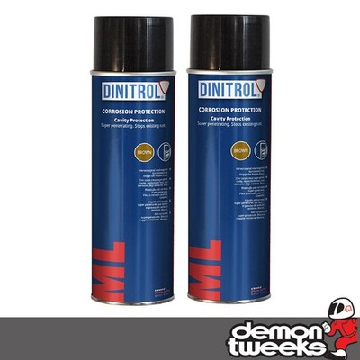 2 x Dinitrol ML eindringendes rostdichtes Hohlraumwachs - 2 x 500ml Aerosol