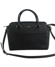 Kate Spade Black Leather Medium Satchel Bag