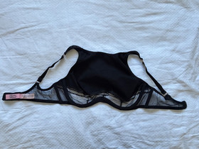 AGENT PROVOCATEUR BLACK SATIN EADEN HIGH NECK BRA AP SIZE-3