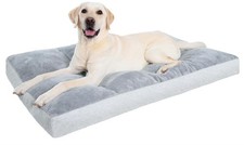 Washable Dog Bed for Large Dog, XL Crate Bed Plush Pet Kennel Pad with Non-Sl...
