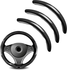 3pcs Universal Carbon Fiber Steering Wheel Cover - Anti-Slip Segmented