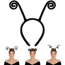 Butterfly Antenna Headband, Black Spiral Bug Antennae Headband, Plush Insect ...
