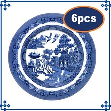 6-Set Blue Willow Dinner Plate