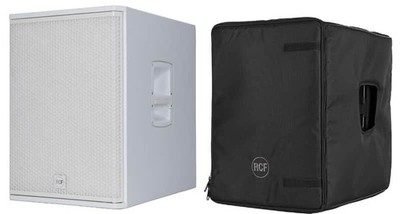 RCF SUB 15-AX Active 15'' Subwoofer 2200 Watts WHITE+ RCF CVR-004 COVER (MINT)