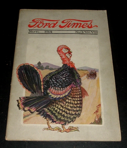 LQQK vintage 1914 illust. magazine, FORD TIMES, november issue