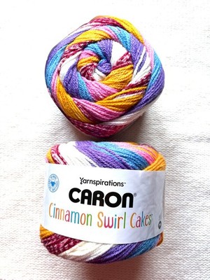 227g Caron Cinnamon Swirl Cakes Garn: Acryl: Jellybeans - 1 Kuchen