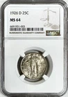 1926 D STANDING LIBERTY QUARTER NGC MS64