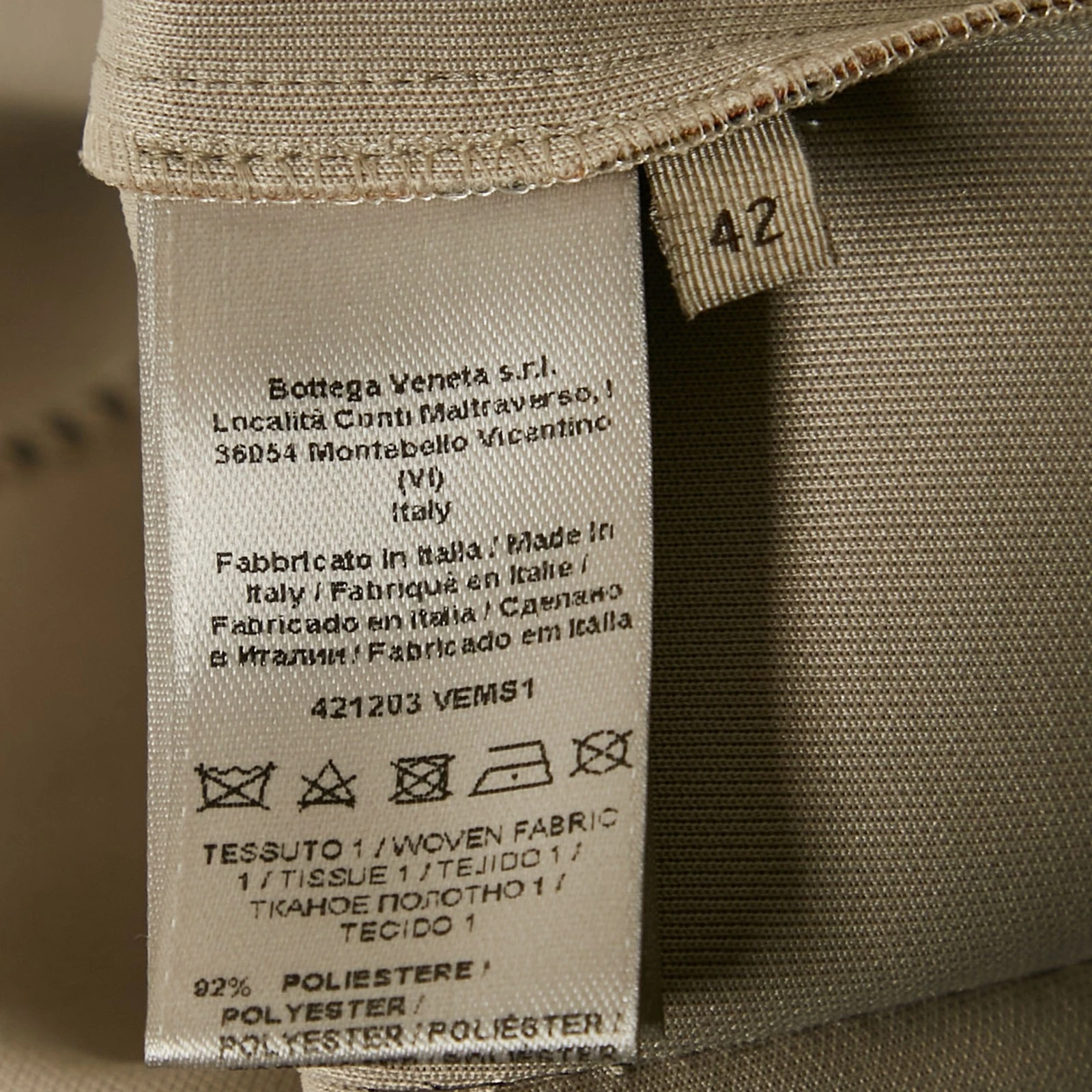 Abito midi plissettato in jersey stampato giallo Bottega Veneta M