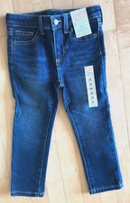 Jumping Beans Jeans Adjustible Waist Skinny Fit Dark Wash Size Girls 4 4T NWT