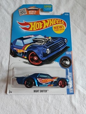 2016 Hot Wheels NIGHT SHIFTER Blue 10/250 GREAT CARD Race Team | eBay