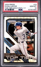 2024 PANINI PRIZM TOP TIER TOP TIER-GOLD VINYL 1/1 EVAN CARTER /1 PSA 10