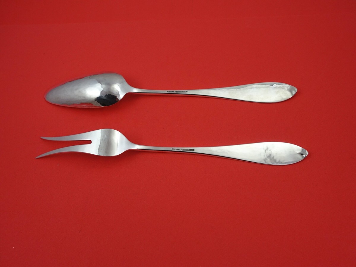 Pointed By Porter Blanchard Sterling Silver Chop Set w/ 2-tine