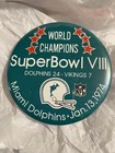 Vintage authentic 1974 MIAMI DOLPHINS Super Bowl VIII 1973 Champions pin button  — photo 1