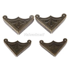 4Pcs Vintage Hardware Wooden Box Case Scrapbo...