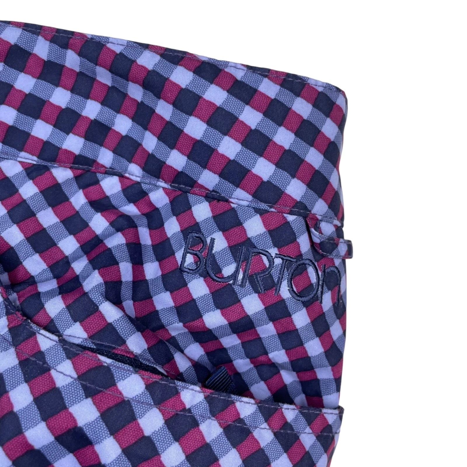 burton dryride insulated ski snow gingham pants