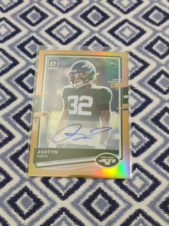 2020 Panini Optic #145 Ashtyn Davis Auto RC Gold New York Jets  - Image 2 of 4