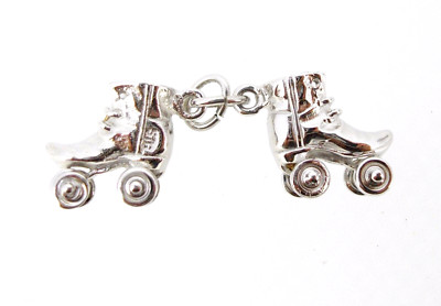 Charm Fisher LeStage Sterling Silber Paar ROLLSCHUHE Rollen bewegen 2 Charms