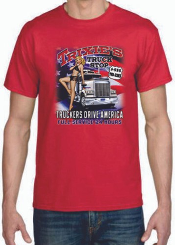 Camiseta DryBlend® para adultos - (TRIXIE'S TRUCK STOP - PIN-UP / CRACK OF DAWN HOTTIE - Imagen 16 de 44