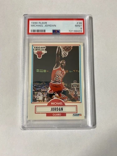 1990 Michael Jordan Fleer Basketball Card #26 - Freshly Graded - PSA MINT 9