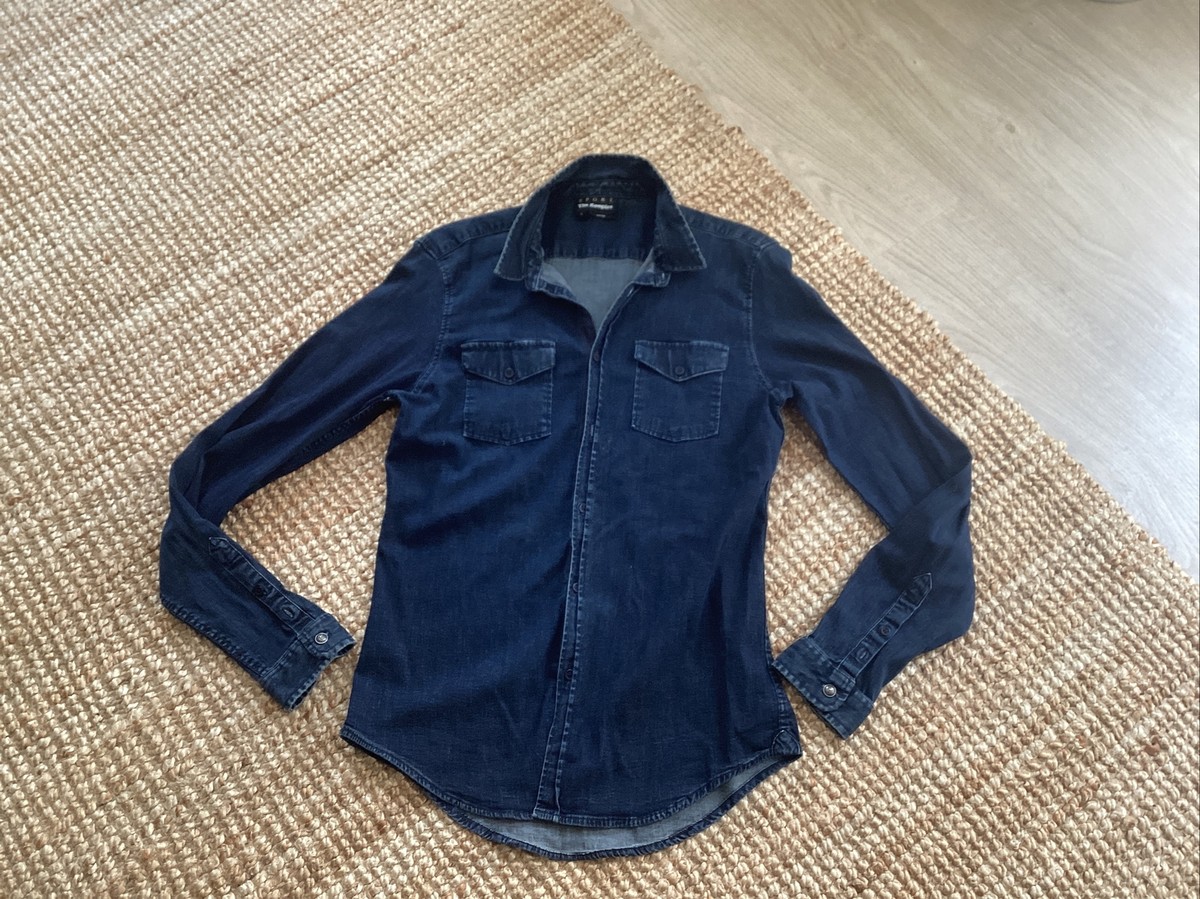 Chemise Homme THE KOOPLES Sport En Jean - Taille XS - Bleu Délavé - Occasion Très Bon état