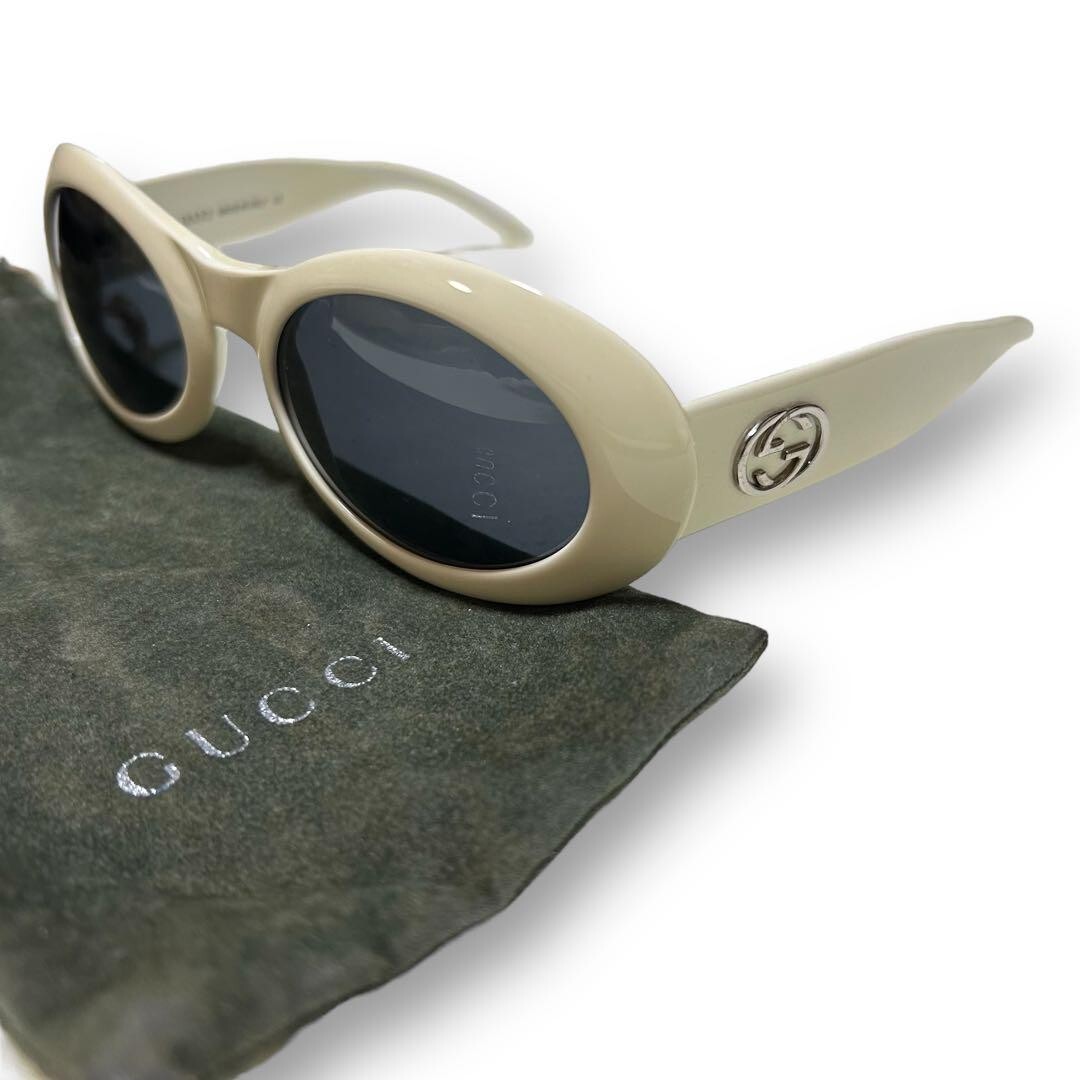 GUCCI GG 2400 N S Sunglasses White x Blue Men | eBay