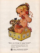 Bell Telephone System Betsy Bell Playhouse Phone 1963 Vintage Print Ad-C-3.1