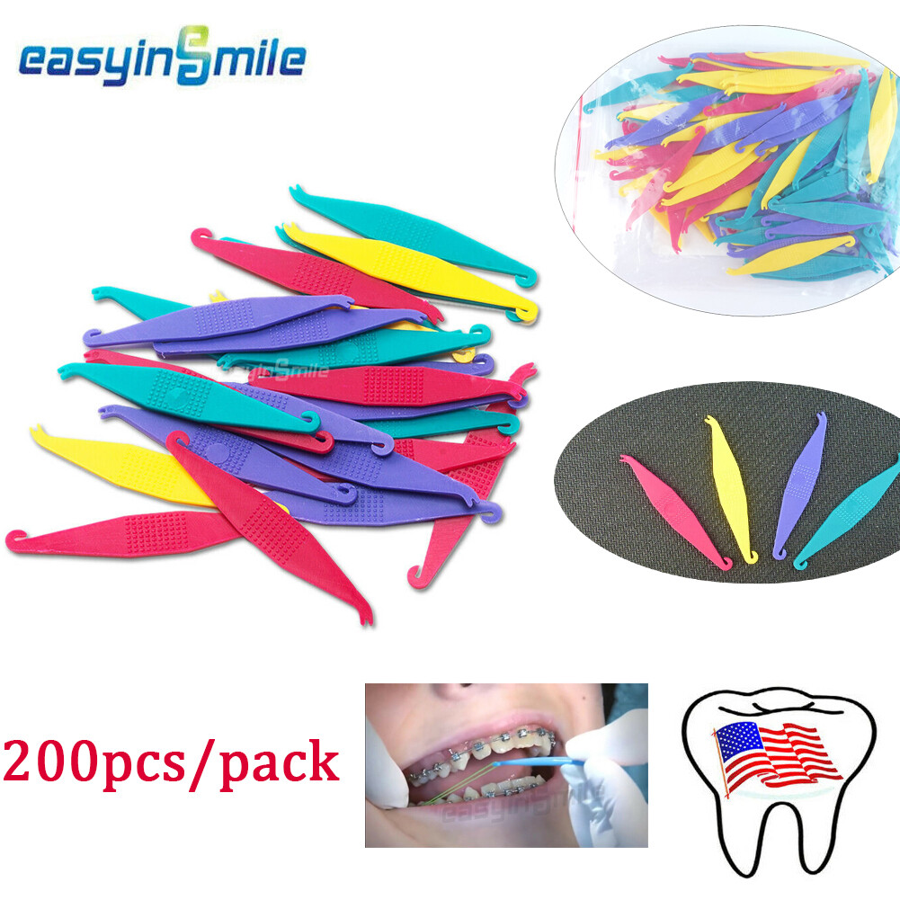 100x Orthodontic Elastic Placer for Braces Elastic Rubber Band Placers