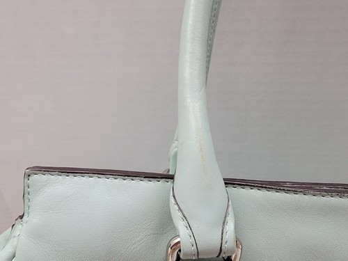 Coach Legacy Candace Mint Green Leather Carryall Large Purse Shoulder Bag Tote - Picture 4 of 19