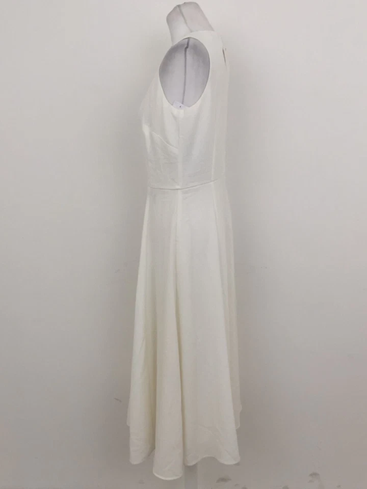 Julian Taylor Women's Dress Size 12 White Cut Out Crew Sleeveless Zip New F1 - Image 2 of 4